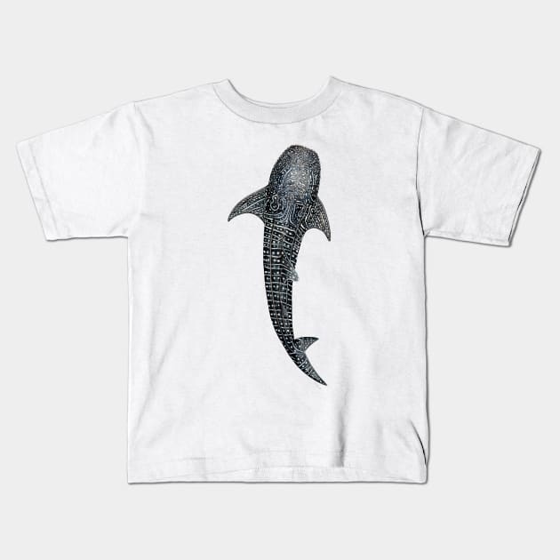 Whale shark Rhincodon typus Kids T-Shirt by chloeyzoard